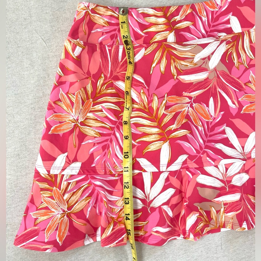 Tommy Bahama Pink and Orange Floral Summer Vacation Tropical Athliesure  Skort - Picture 6 of 7
